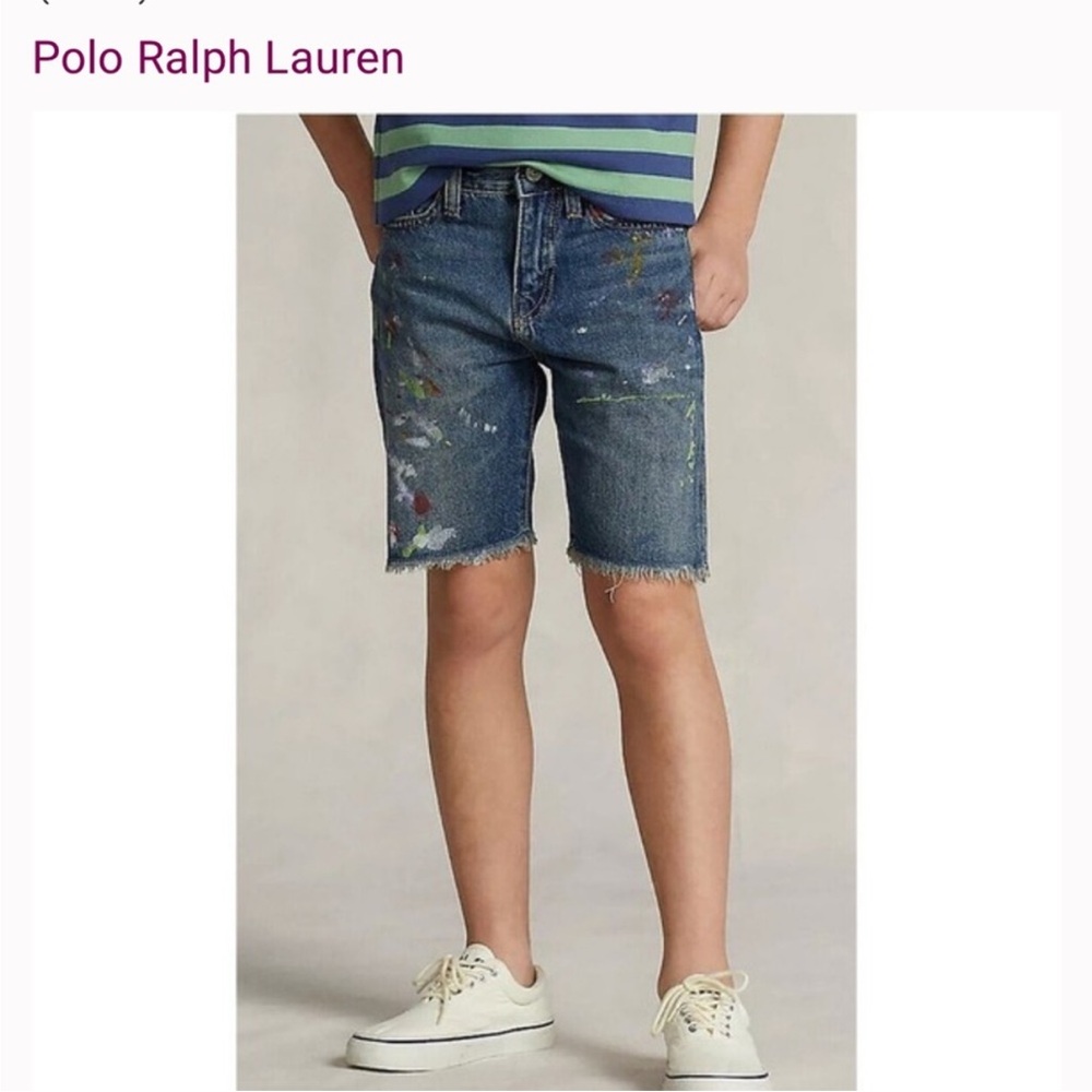 4 Pairs of Boys Polo Ralph Lauren Sullivan Slim Denim Shorts SIZE 8